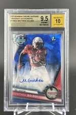 2023 Bowman U Chrome Matthew Golden Sapphire Beckett BGS Gem 9.5 Auto 10