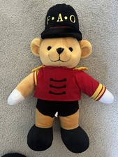 FAO Schwarz Medium Soldier Christmas Bear Plush in Uniform 19"