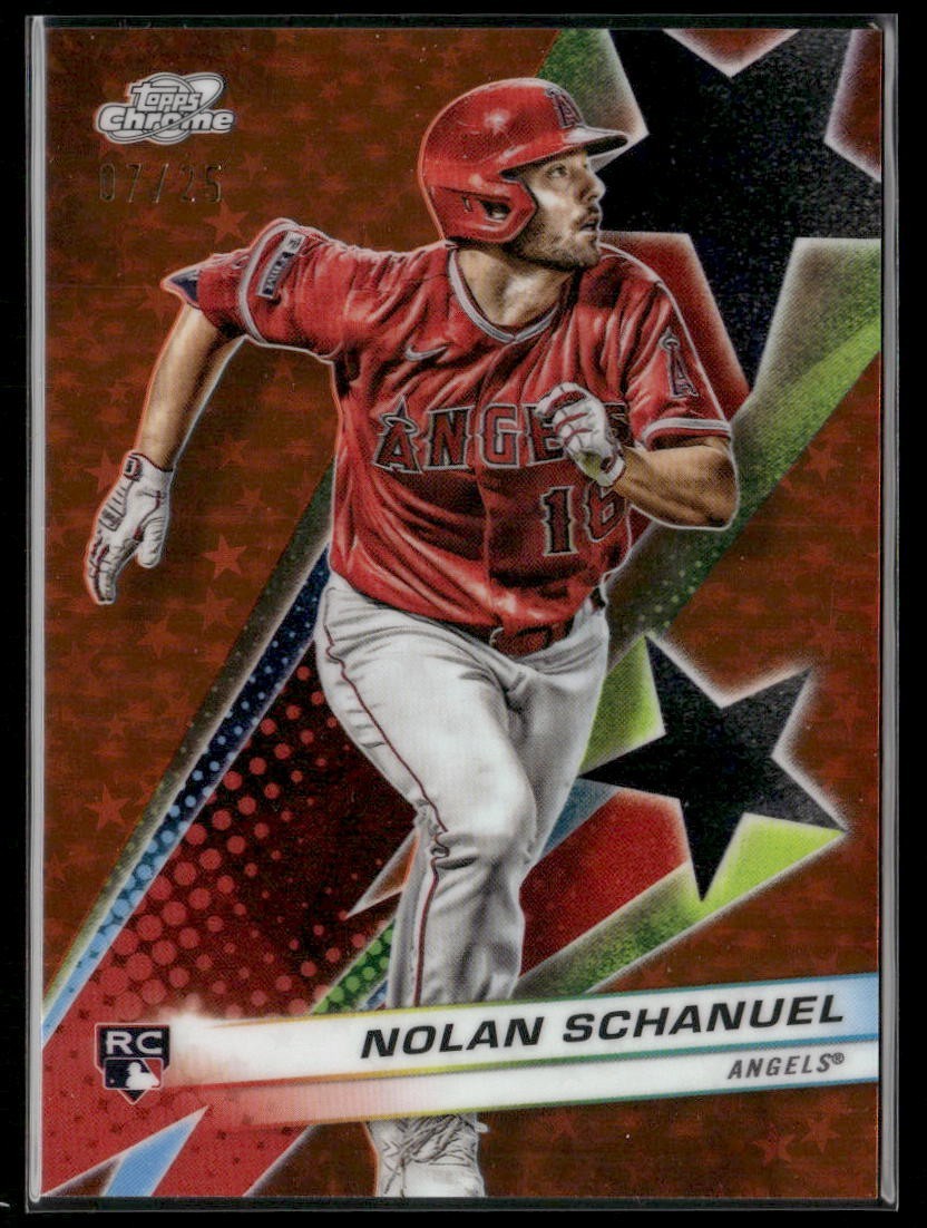 2024 Topps Cosmic Chrome Orange Starfractor SF-82 Nolan Schanuel /25 RC