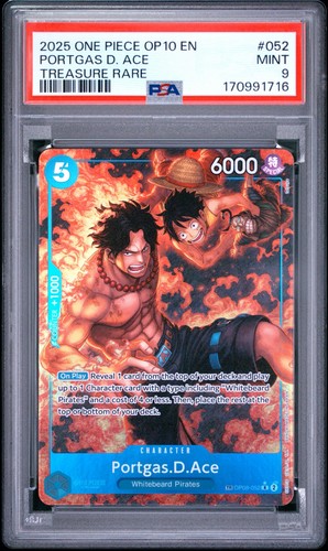 Portgas.D.Ace (Treasure Rare) graded PSA 9 for sale on eBay