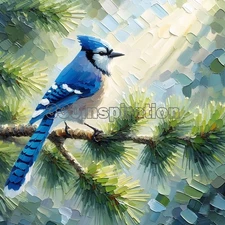 Digital Image Picture Photo Wallpaper Background Desktop Art Blue Jay Bird #A482