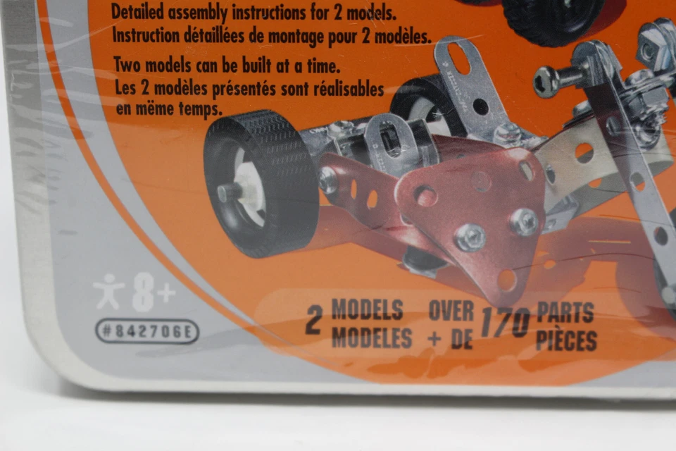 New MECCANO Erector Design Starter Flex #842706E 2012 Two Model Set in tin case - Image 4 of 4