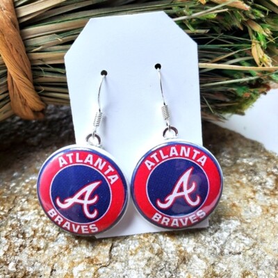 Atlanta Braves Earrings ATL Baseball Braves Souvenir Fashion Jewelry Costume