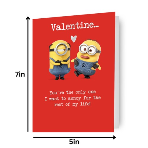 Sobre de tarjeta de San Valentín Minions Despicable Me incluido de origen responsable - Imagen 2 de 3
