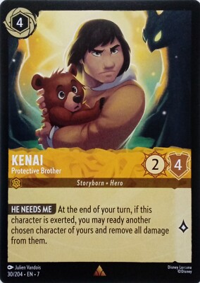 30/204 KENAI SCHÜTZENDER BRUDER EN7 SELTENE DISNEY LORCANA KARTE