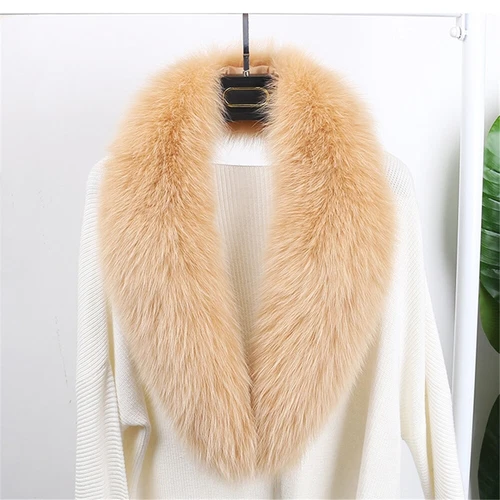 100CM Real Fox Fur Scarf Collar Women Winter Neck Warm Fox Scarves Unisex Shawl - Bild 43 von 47