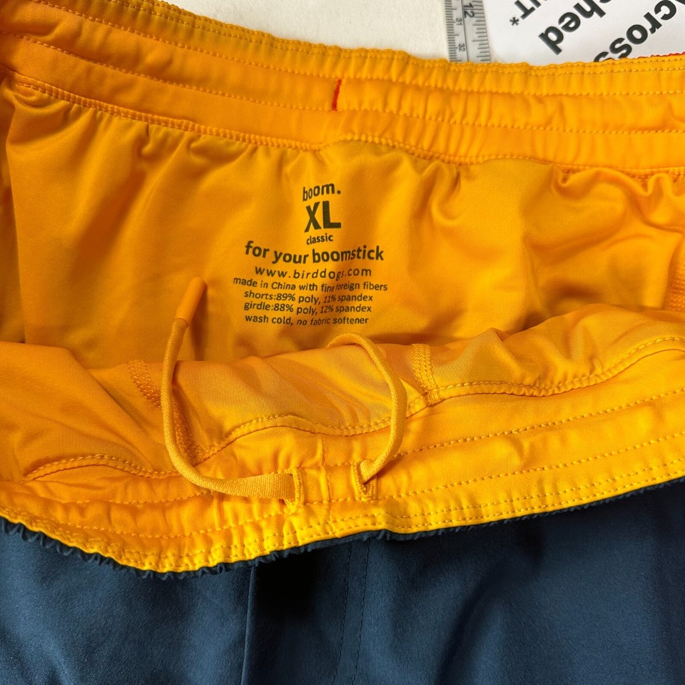 Birddogs Boom Classic Bathing Suit Board Shorts Swim Trunks Blue Floral