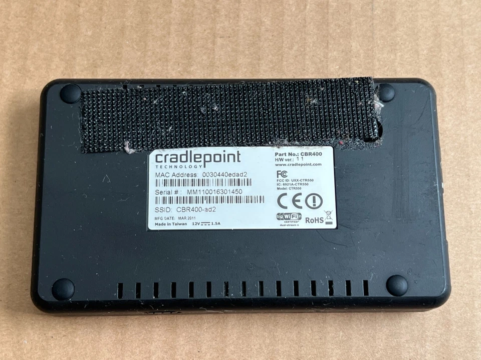 Cradlepoint CBR450 WiPipe 10/100 Port Wireless N Broadband Router - NO CABLES - Image 4 of 4