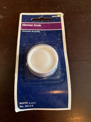 DIMMER KNOB - white - fits most rotary dimmer w/ .25'' diameter ''D'' Leviton 26115