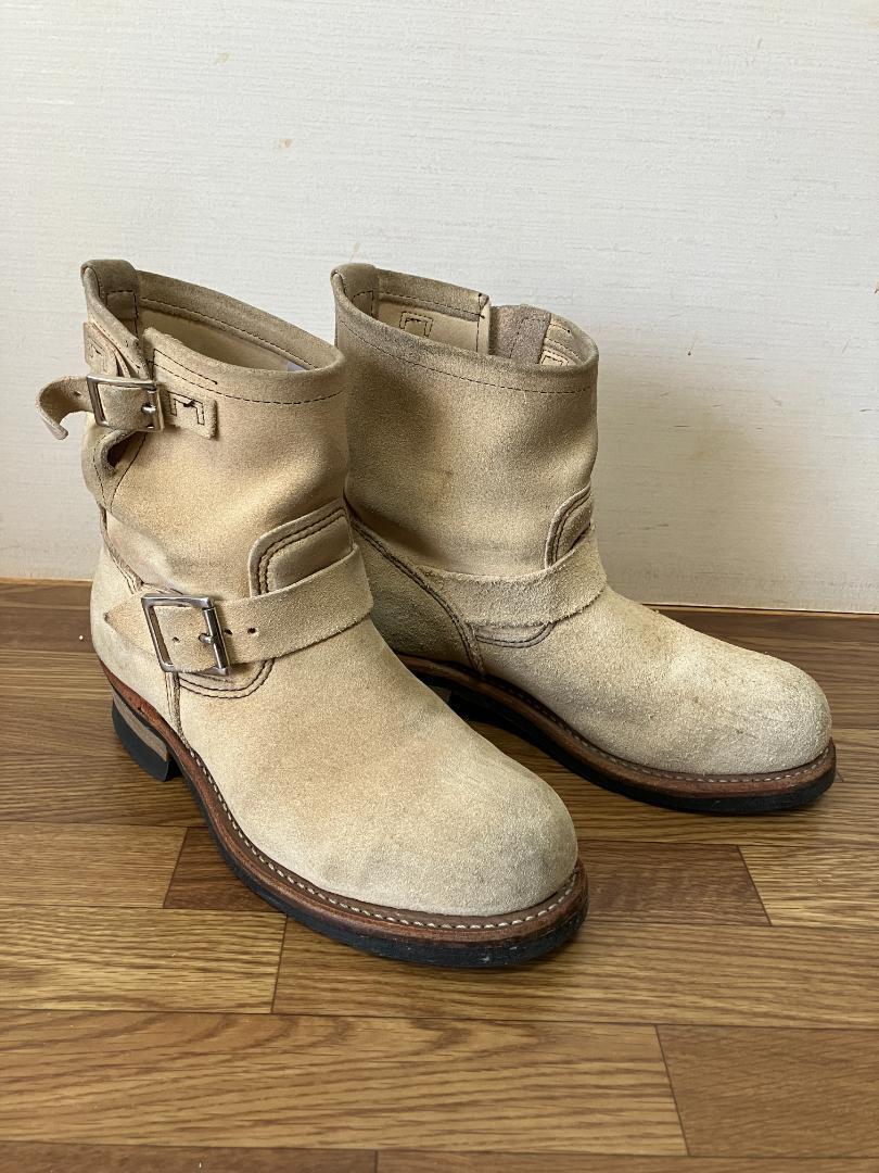 REDWING / 2965 Size US9 Short Engineer Boots Suede Beige