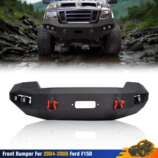 Front Bumper Steel Fit for 2004-2008 f150 W/Winch Plate & LED Lights OFF-ROAD