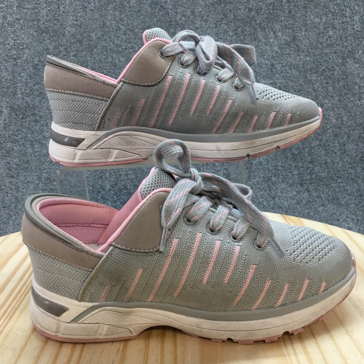Zeba Shoes Womens 8.5 Hands Free Athletic Low Sneakers Gray 