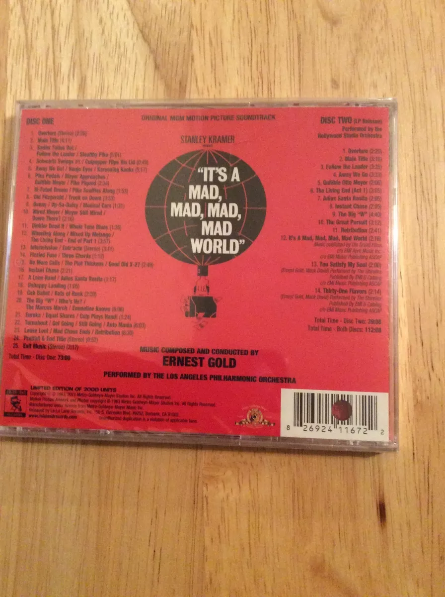 It's a Mad Mad Mad Mad World 1963 COMPLETE SCORE Ernest Gold La-La Land New  2 CD