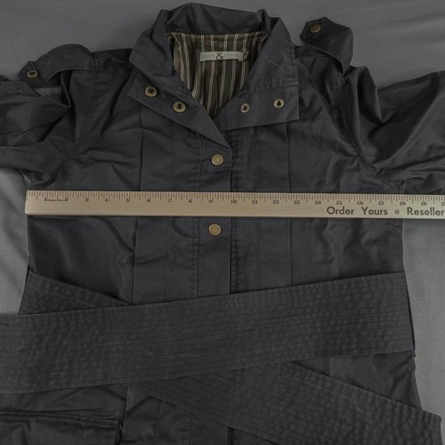 Mike and Chris Womens Trench Coat XS Hip Y2K Everyday Minimal Capsule Belt Day - 第 11/13 張圖片