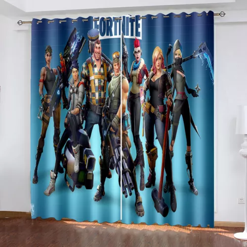 #3D Kids Game Curtains Bedroom Pair#Thick Thermal Blackout Ring Top Eyelet Gift - Picture 11 of 24