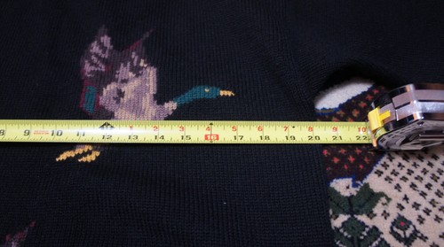 Vintage Charter Club Wool Knit Ducks Birds Sweater Black Womens Petite Sz S/M - Picture 5 of 7