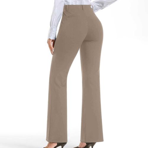 Women Office Pants Business Casual Work Pants with Pocket Pull On Regular Slacks - Picture 15 of 51
