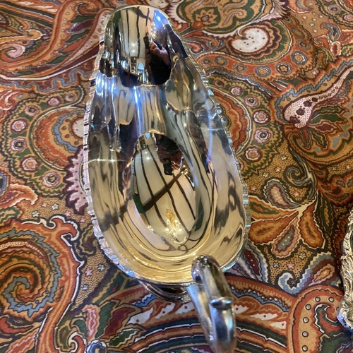 Vintage Eton Silver Plated Sauce Boat W/ Underplate - Picture 8 of 14