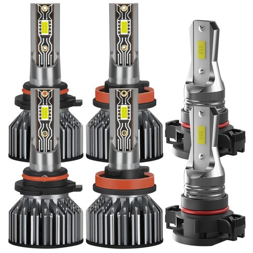 For GMC Yukon XL 2015-2019 6X 6000K LED Headlights+Fog Light Bulbs Combo Kit V2T - Imagen 1 de 15