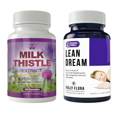 Milk Thistle Extract Liver Detox Supplements & Sleep Aid Natural Sleeping Pills