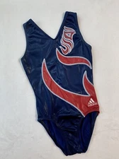 GK ELITE gymnastics ADIDAS Leotard TEAM USA Rhinestone Bling OLYMPIC Replica AXS