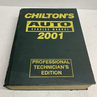 Chilton's Auto Service Manual 2001, Covering All 1997-2001 U.S. Made (Cars Only)