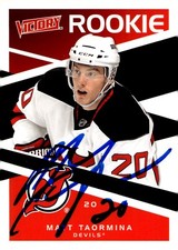 Matt Taormina - Signed 2010-11 Upper Deck Victory Rookie Card #333 - Devils