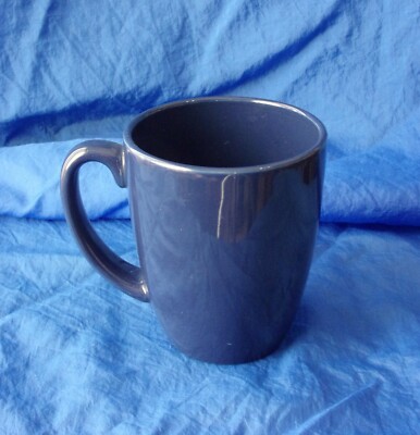 Corelle OCEAN BLUES Pattern 12oz Coffee Mug Stoneware Cobalt Blue Corning
