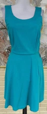 NWT GORGEOUS EXPRESS TEAL DEEP GREEN TANK SKATER FLARED DRESS JUNIORS SZ SMALL 