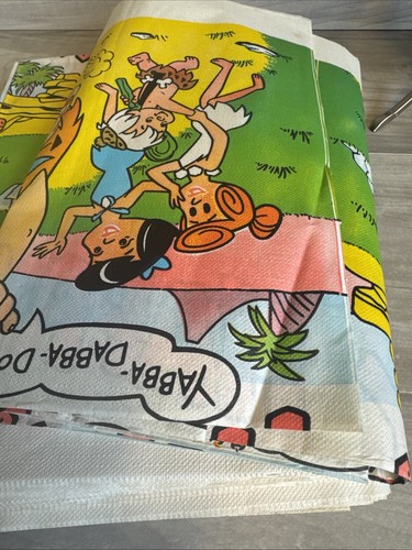 Vintage Flintstones Happy Birthday Party Tablecloth 1980 Hanna Barbera Reed NEW - Picture 13 of 14