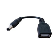 DC 5.5mm x 2.1mm Male Adapter to USB Type A Female Data Extension Power Cable