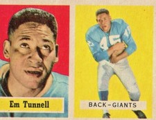 Em Emlen Tunnell Halfback New York Giants 1957 Topps 35