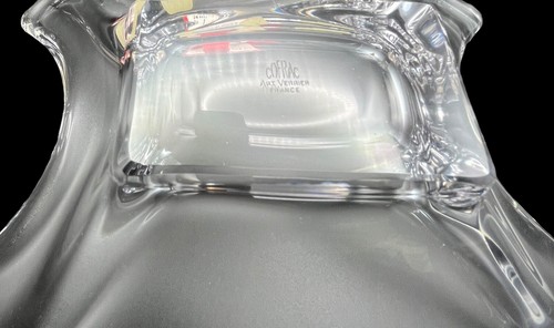 NOS Modern French Art Vannes Le Chatel Crystal 8.5” Centerpiece Bowl COFRAC - Picture 9 of 11