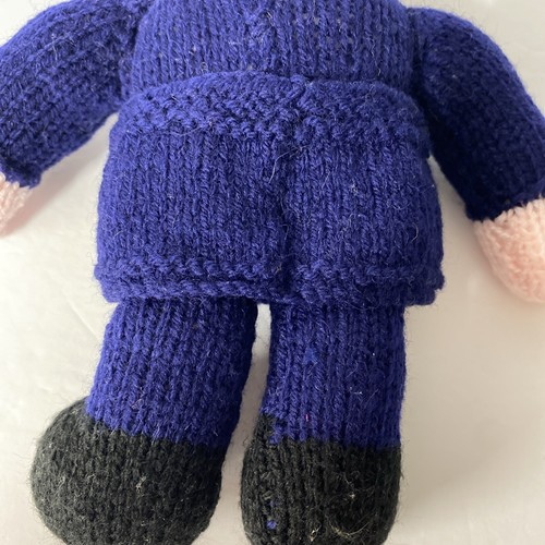 Knitted Policeman Doll Plush Handmade - Picture 6 of 9