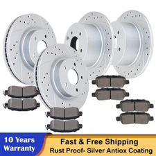 Front Rear Drilled Rotors Ceramic Brake Pads for 2014-2019 Nissan Altima Brakes