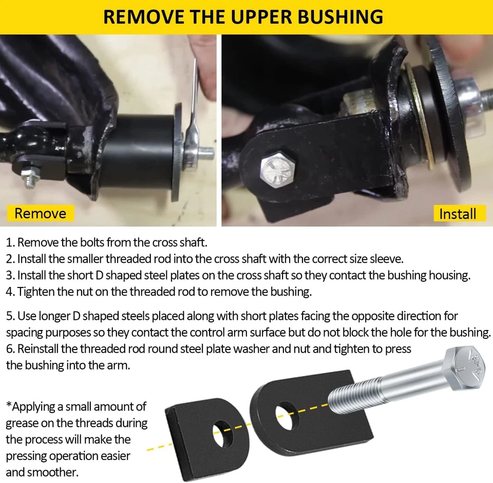 Upper Lower Control Arm Bushing Removal and Installation Tool 85000009 for GM - Image 3 of 4