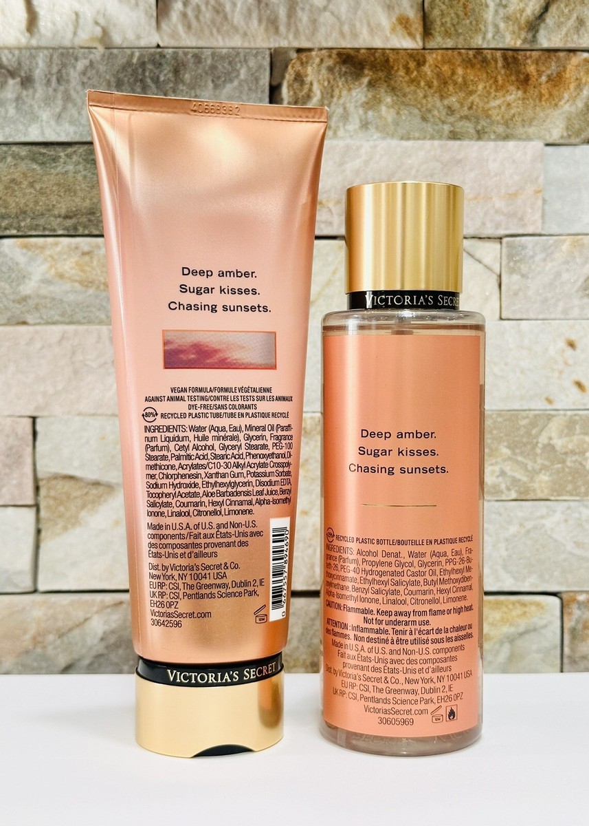 VICTORIA'S SECRET AMBER ROMANCE BODY MIST & LOTION SET | eBay