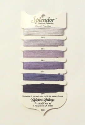 Rainbow Gallery Splendor Designer Collection Cards - Thread - Needlepoint 