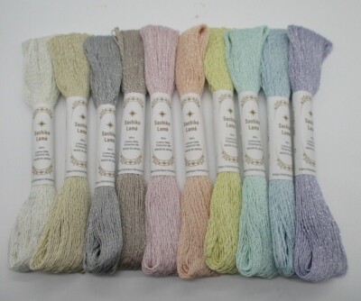 JAPANESE Embroidery SASHIKO Olympus Thread   Lame 40m SL1-SL10 10color set