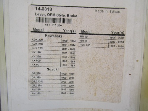 Motion Pro Brake Lever Silver #14-0318 Kawasaki Suzuki - Picture 2 of 2