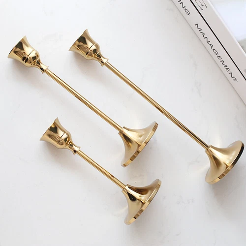2/3pcs Candlestick Holder Iron Retro Elegant Christmas Decoration Candle Stands - Picture 1 of 11