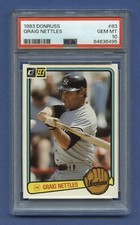 1983 GRAIG NETTLES PSA 10 GEM-MT DONRUSS NEW YORK YANKEES CENTERED SHARP #83 RZC