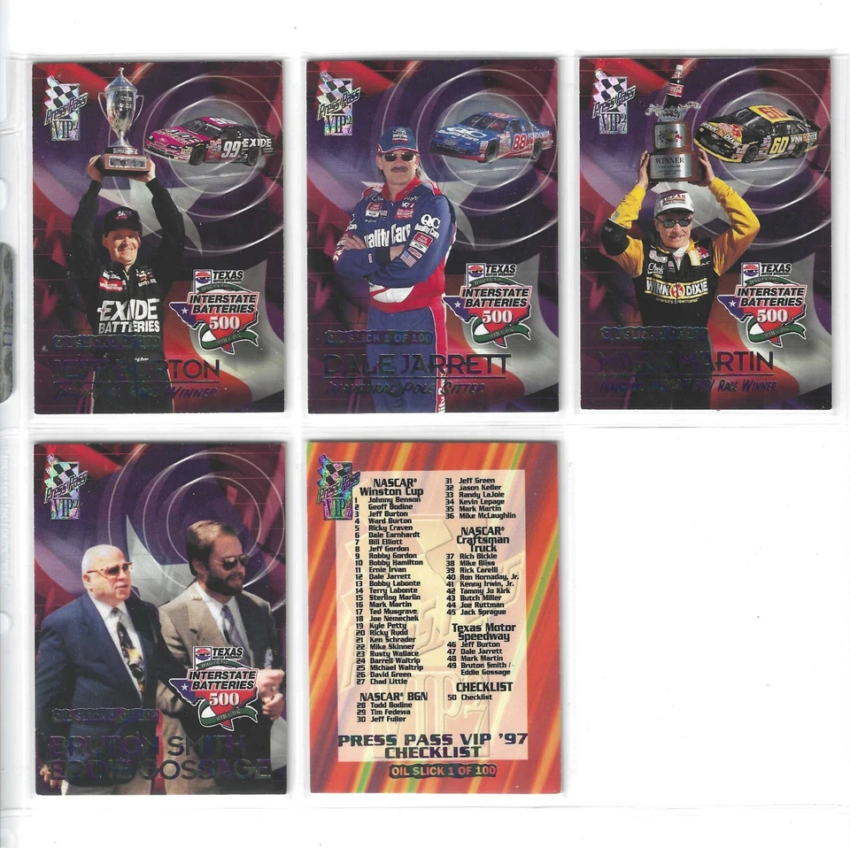 *1997 VIP OIL SLICK PARALLEL-#7 Bill Elliott-#072/100!-ONE CARD ONLY!* - Image 2 of 4