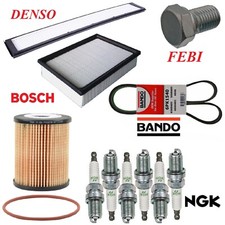 Tune-up Kit Oil Air Fuel Filters Drain Plug Spark Plugs for BMW X3 E83; 3.0L 06