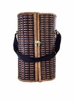 Grey Goose Vodka Picnic Basket Wine Glasses Bottle Cup Molded Travel Carry Black