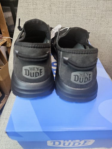 HEY DUDE Sirocco Sport Mode Slip-On Sneaker Black Loafer Men’s Sz 11 - Picture 3 of 5