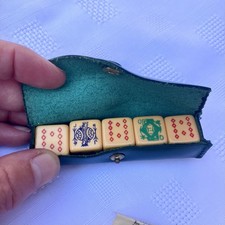 Vintage Poker Dice Set In Leather Case What Original Instructions
