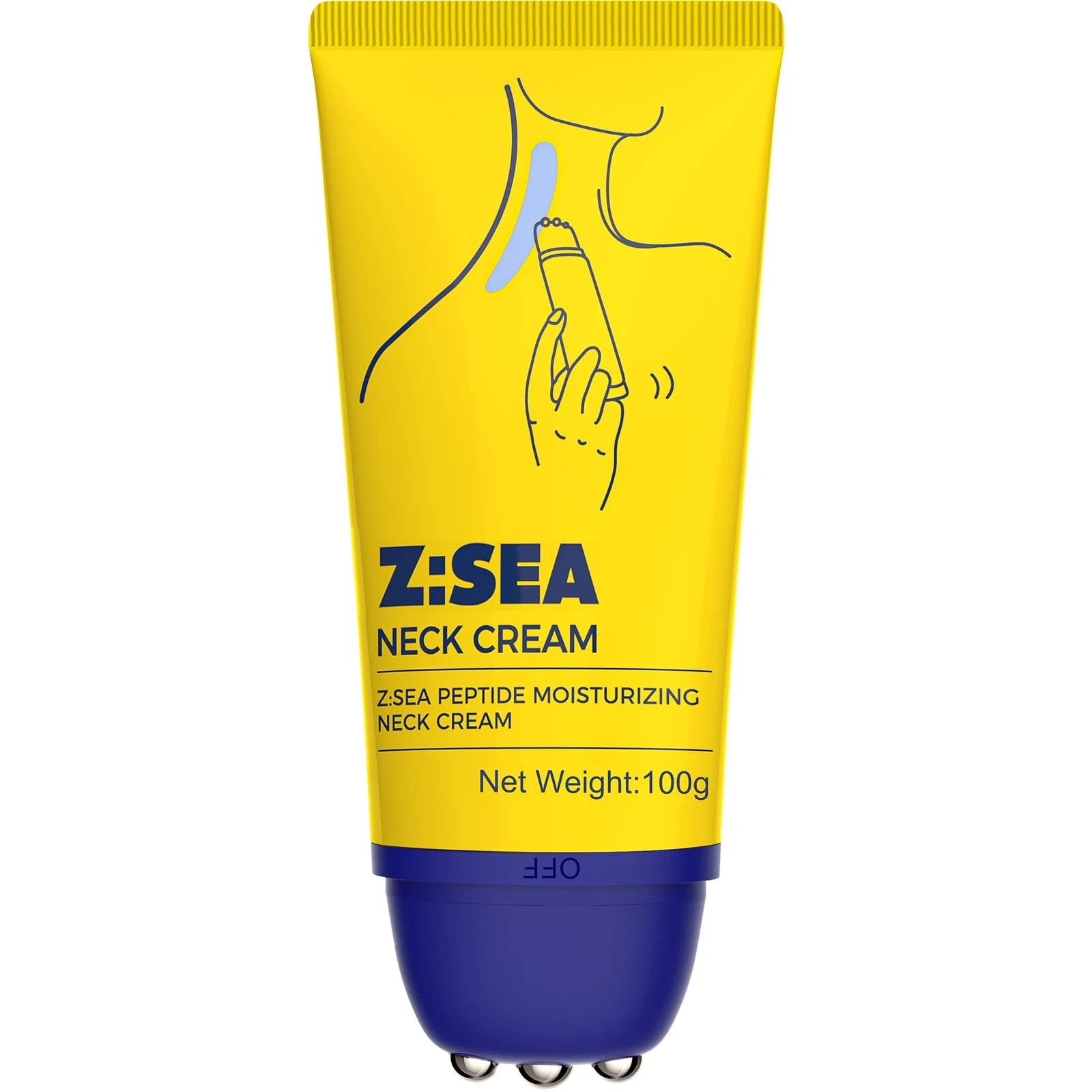 ZSEA Neck Firming Cream with Roller, Tightening and Lifting Neck & Chest Crea...