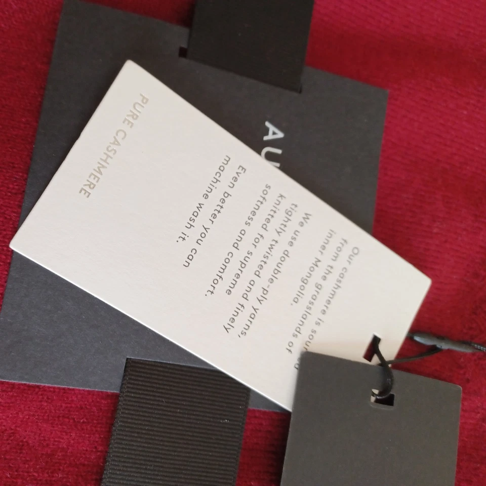 M&S Autograph Mens Cashmere Jumper Size L Burgundy - Image 3 of 4