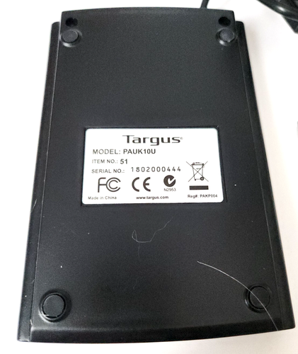 TARGUS USB A MINI Keypad 2-port Hub PAUK10U 19-Key Pad Laptop Desktop Extra ! - Picture 4 of 5